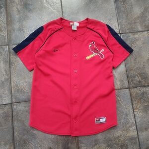 Vintage Y2K Nike Team Boy's Large St Louis Cardinals MLB Baseball Jersey